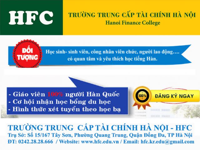 Tuyển sinh trung cấp Tiếng Hàn - HFC