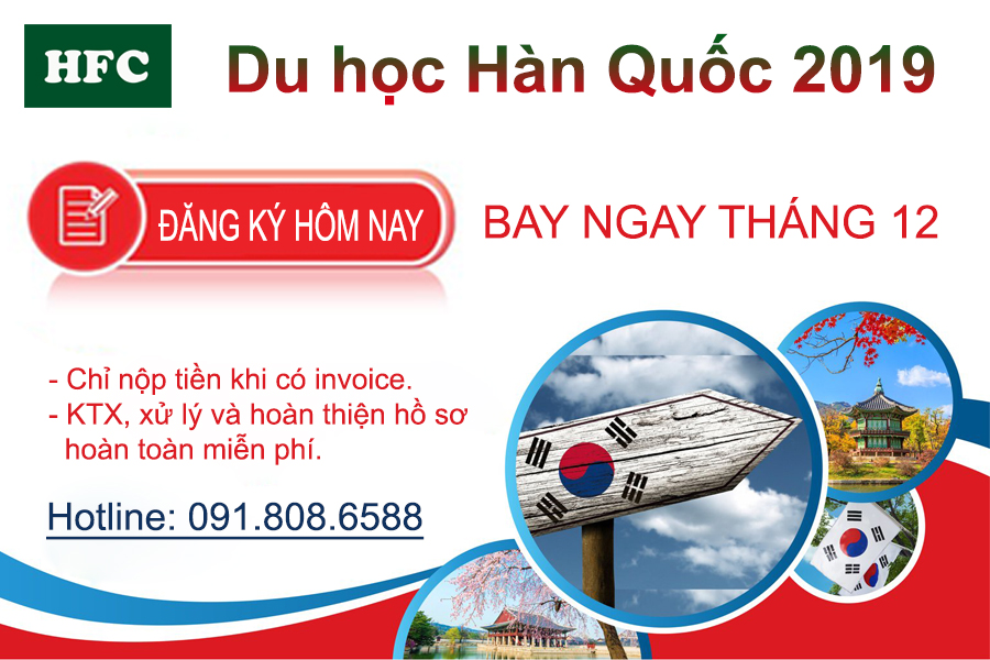 Tuyển sinh du học Hàn Quốc kỳ tháng 12 - 2019